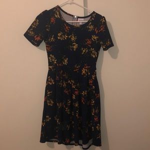 💐Lularoe Amelia dress with floral pattern